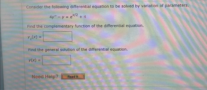 Solved Consider The Following Differential Equation To Be | Chegg.com