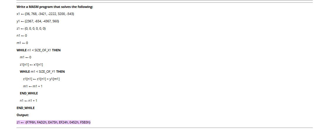 Solved Write a MASM program that solves the | Chegg.com