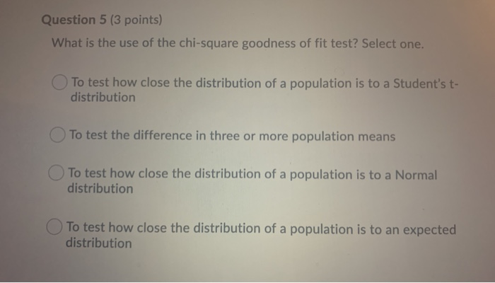 Solved Question 5 (3 points) What is the use of the | Chegg.com