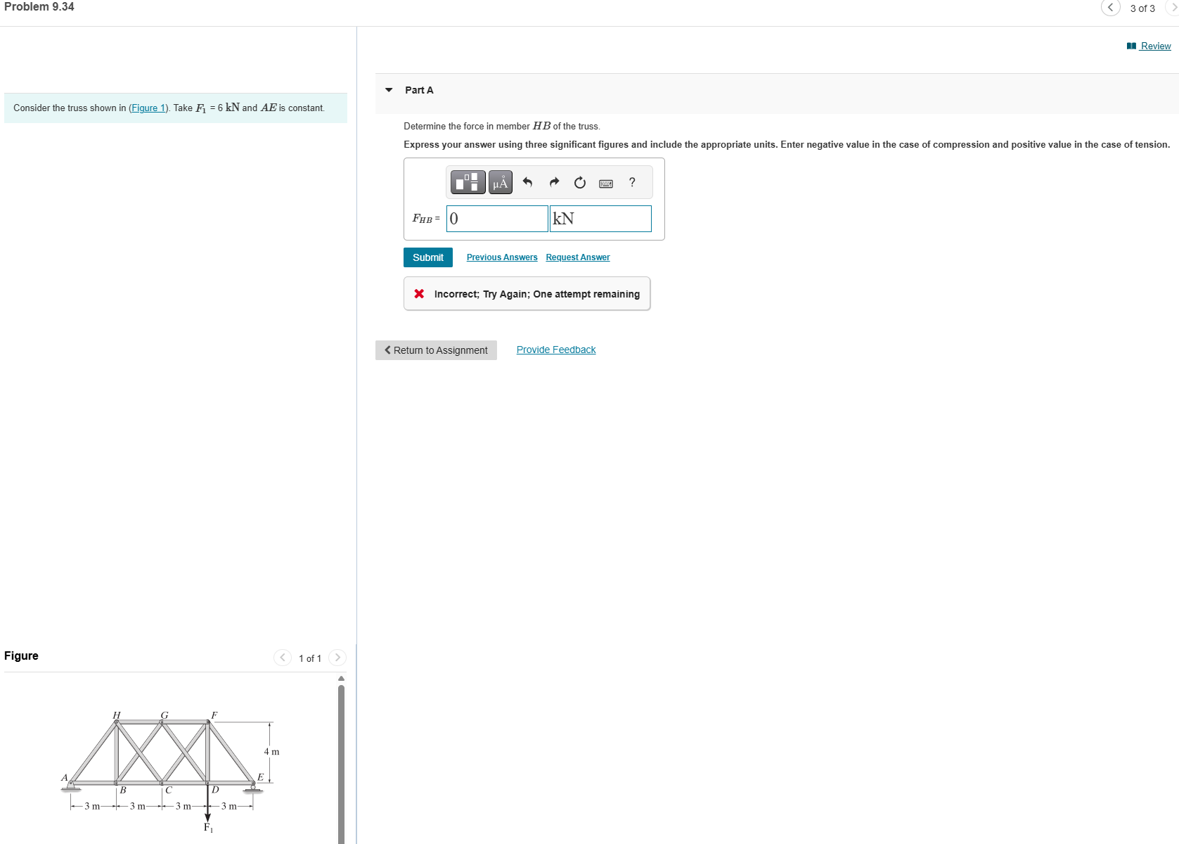 Solved Part A Consider the truss shown in (Figure 1). ﻿Take | Chegg.com