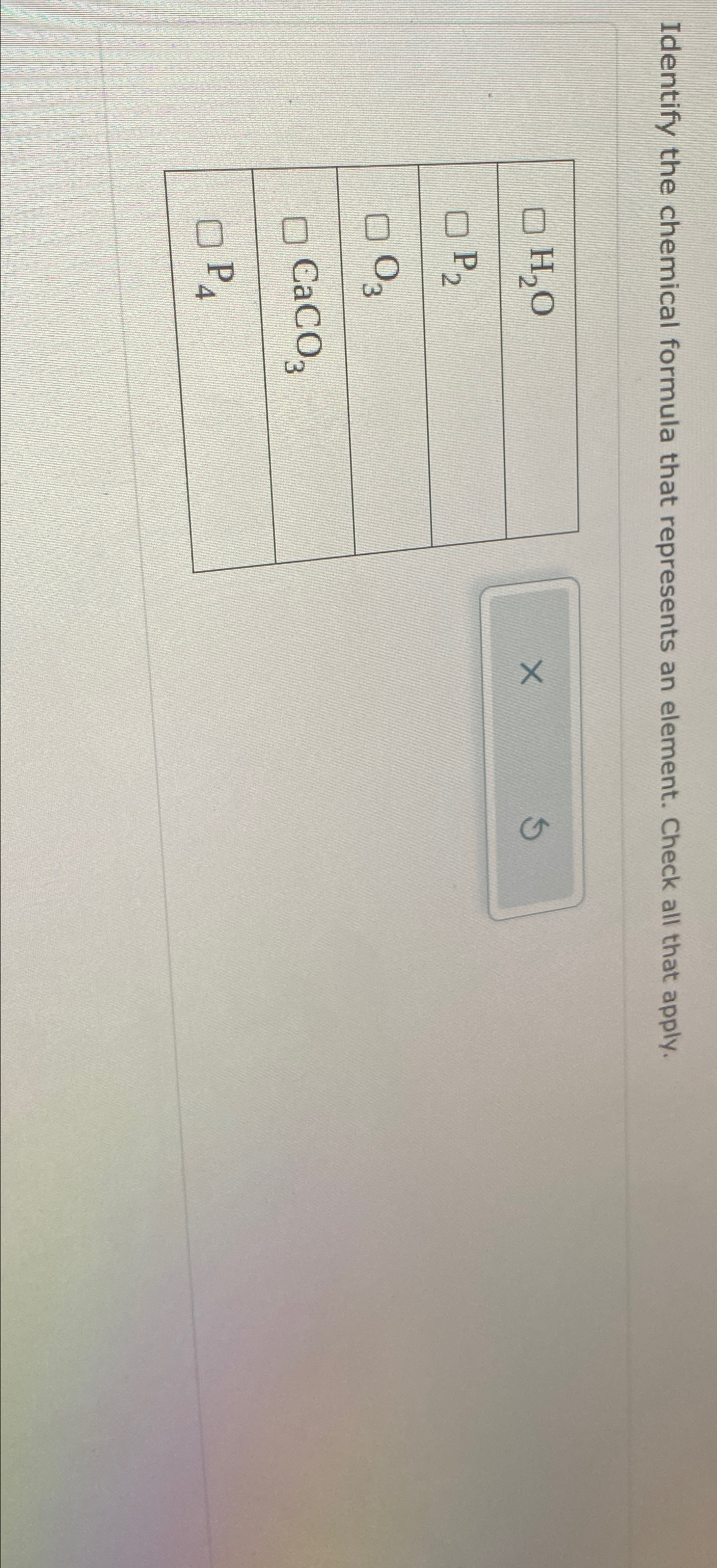Solved Identify the chemical formula that represents an | Chegg.com