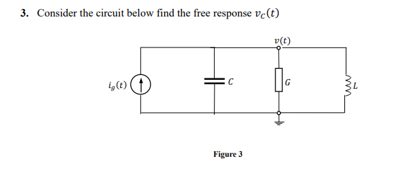 Solved Consider the circuit below find the free response | Chegg.com