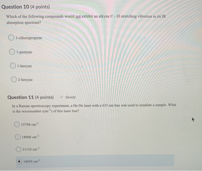 Solved Question 10 (4 points) Which of the following | Chegg.com