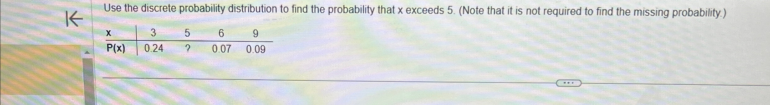 Solved Use the discrete probability distribution to find the | Chegg.com