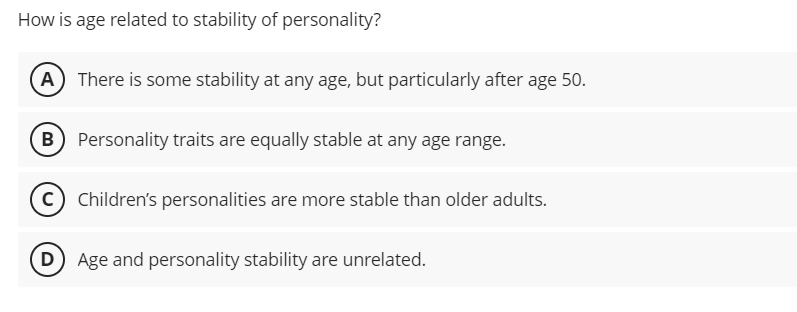 How Is Age Related To Stability Of Personality
