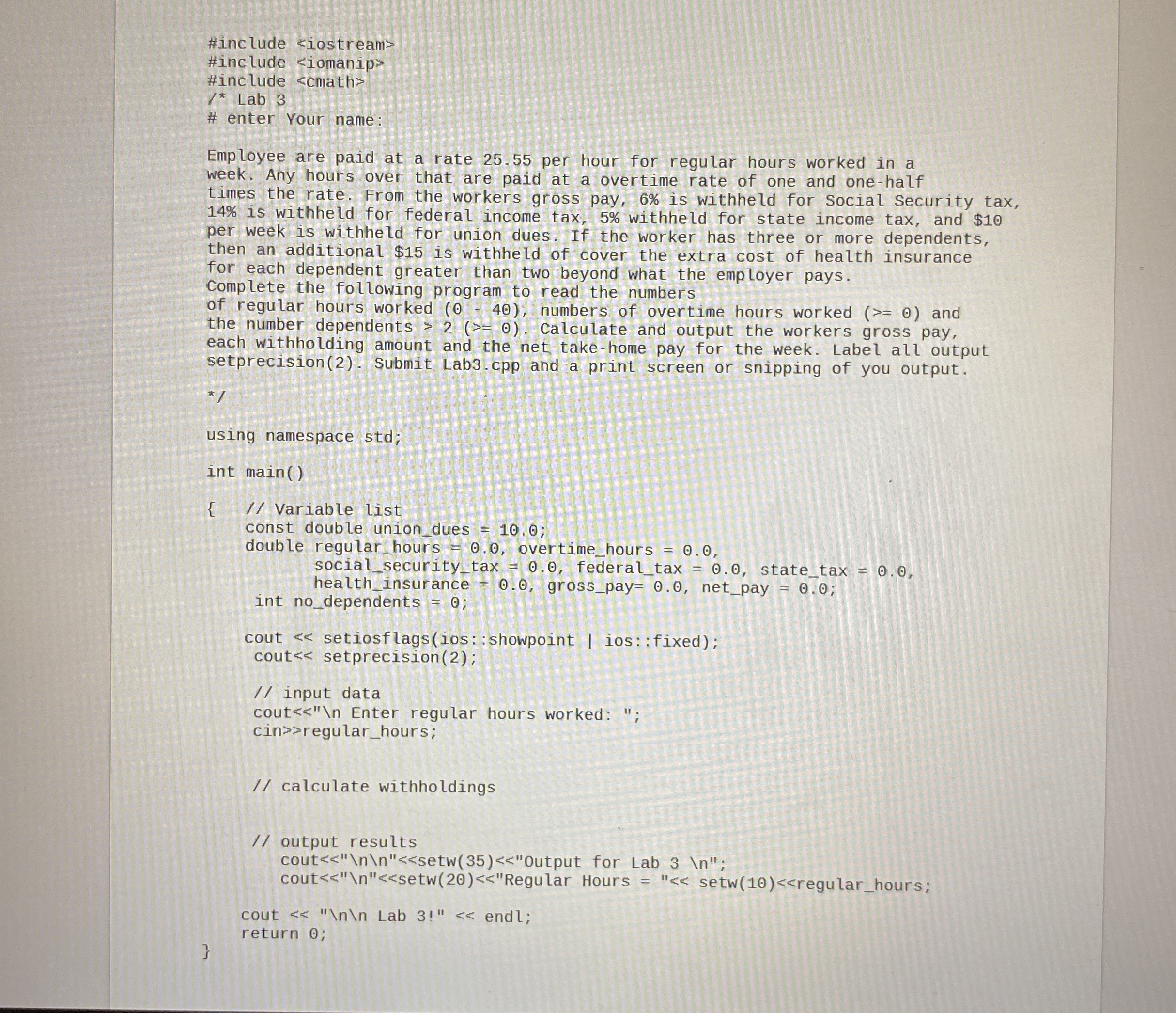 Solved ??include ﻿??include ﻿??include ﻿??* ﻿Lab 3