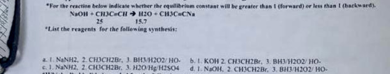Solved "For the reaction below indicate n ﻿hether the | Chegg.com