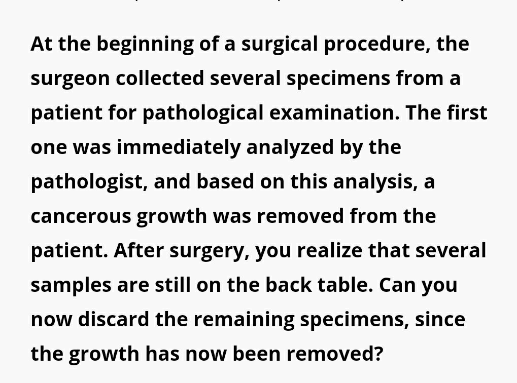 Solved At The Beginning Of A Surgical Procedure The Surgeon Chegg Com