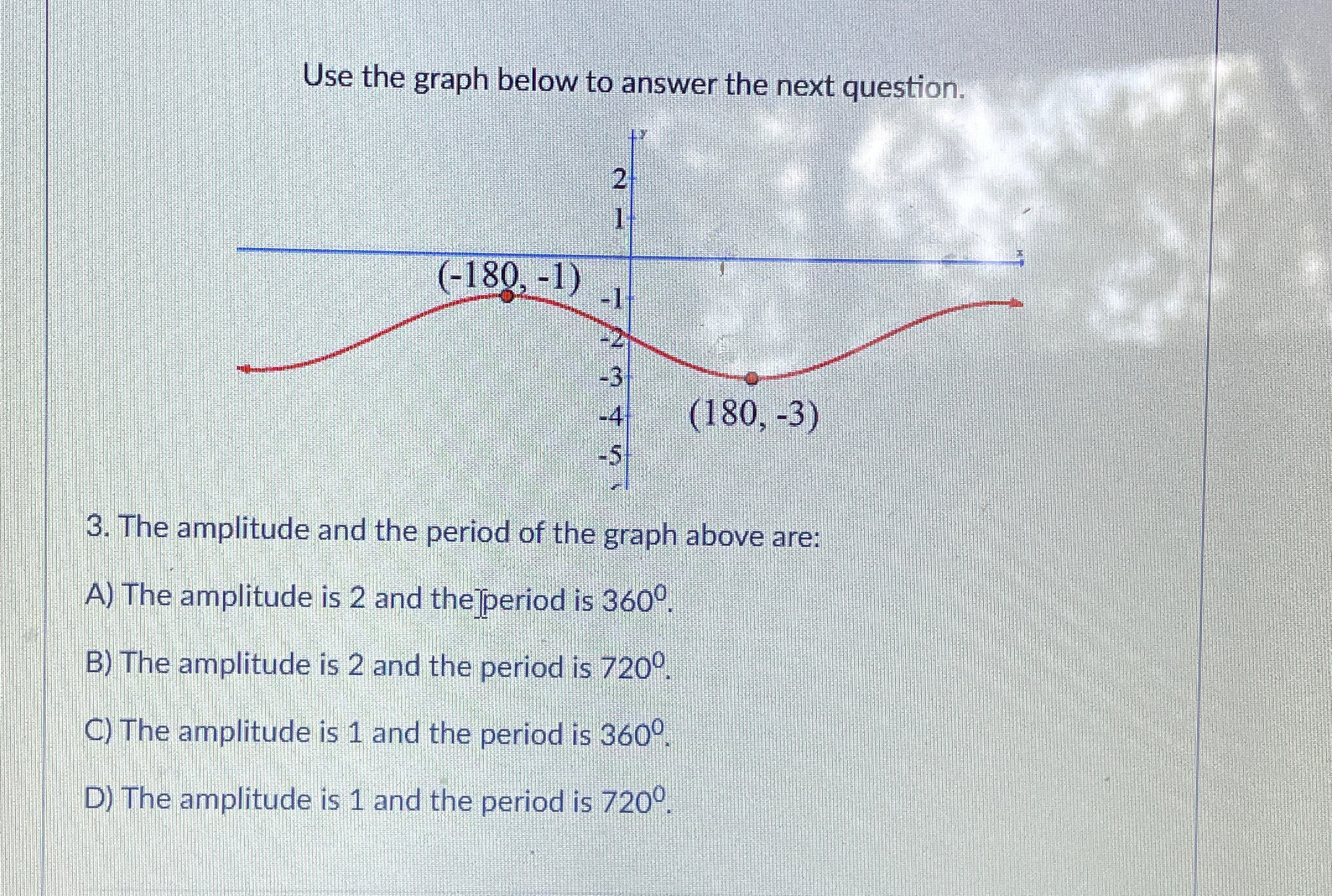 Solved Use the graph below to answer the next question.3. | Chegg.com
