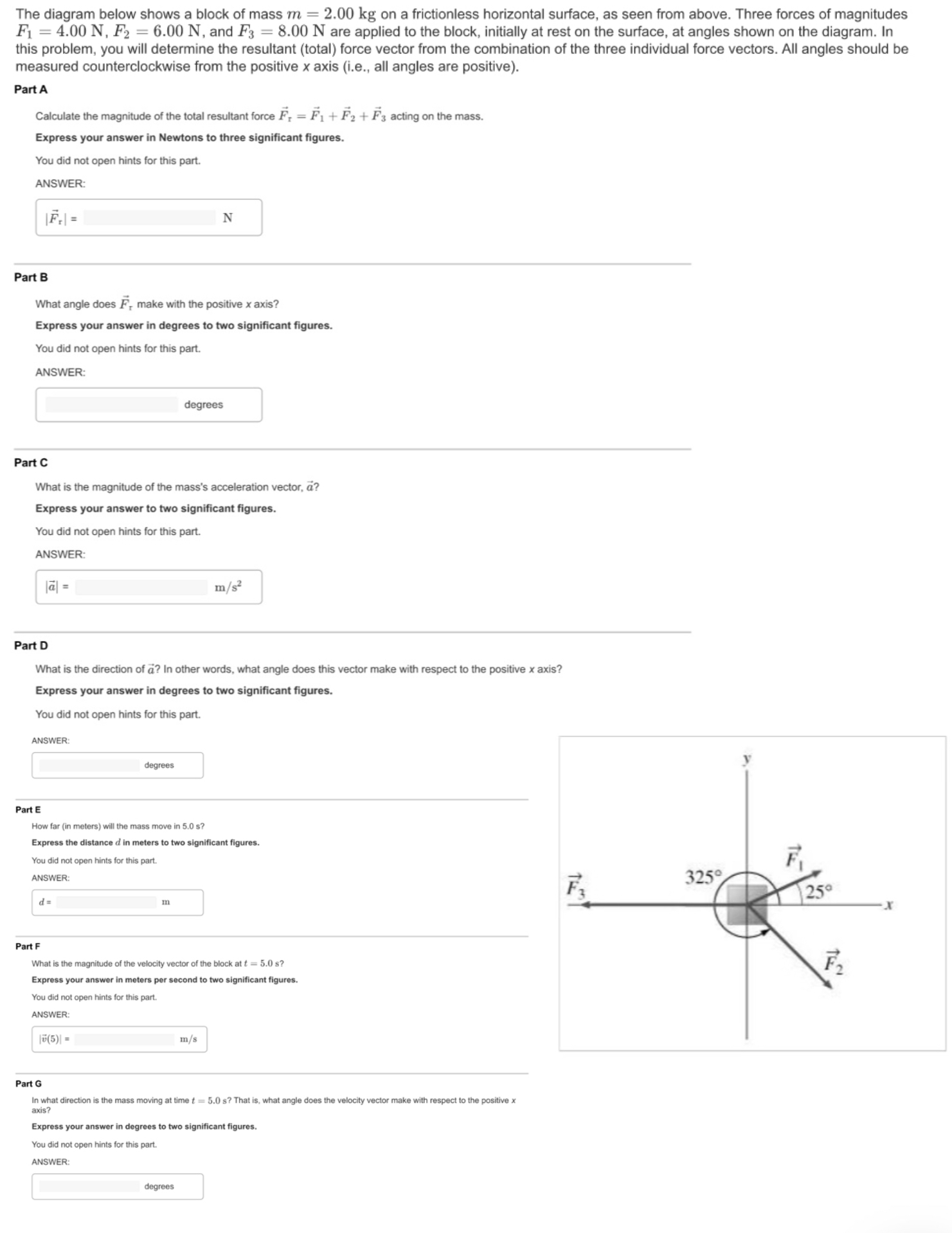 Solved The Diagram Below Shows A Block Of Mass M 2 00kg ﻿on