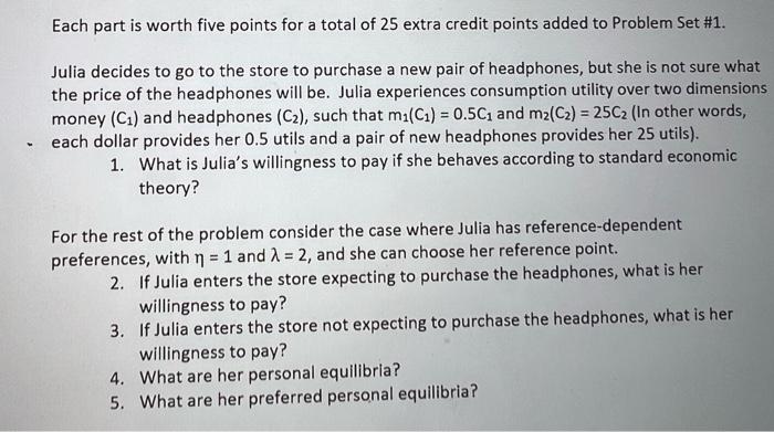Solved Each part is worth five points for a total of 25 | Chegg.com