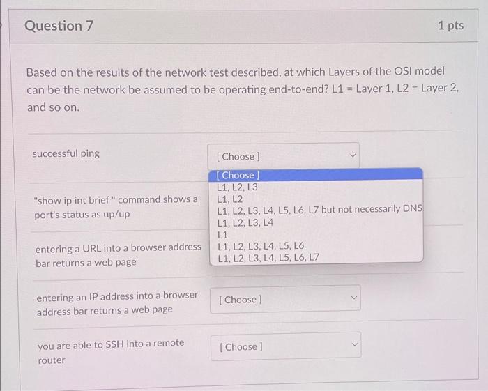 Solved Based on the results of the network test described,