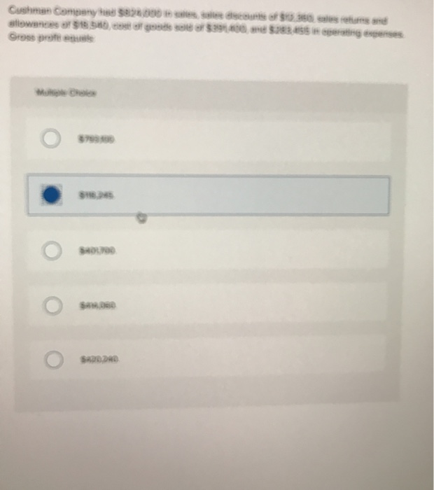 Solved S02000 0 Cushman Company allowances o કરકસ સમ કે