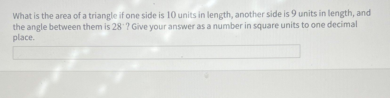 how to find area of triangle with one side length