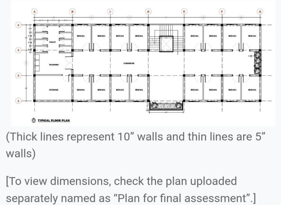 Solved Title: Design A 4-storied Dormitory Building The | Chegg.com