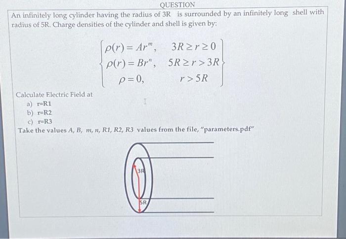 Solved An Infinitely Long Cylinder Having The Radius Of \\( | Chegg.com