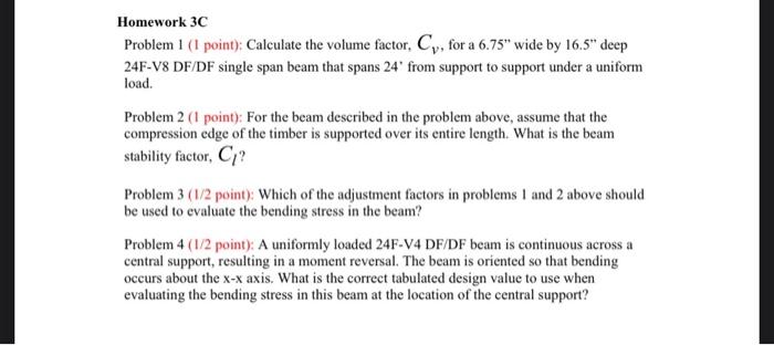 Solved Homework 3C Problem 1 (1 point): Calculate the volume | Chegg.com
