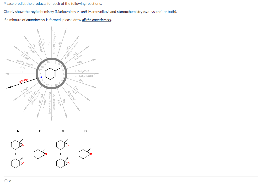 Solved Please Predict The Products For Each Of The Following Chegg Com