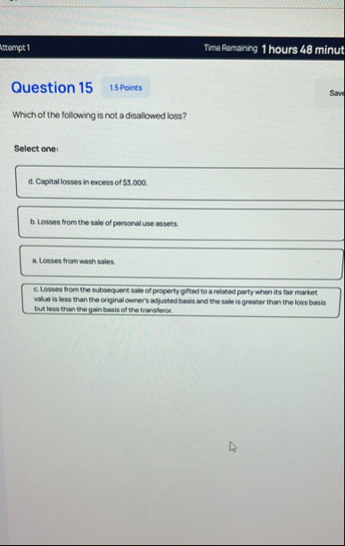 Solved Mtempt 1Tme Remaining 1 ﻿hours 48 ﻿minutQuestion | Chegg.com