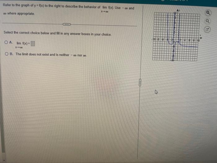 Solved Refer to the graph of y=f(x) to the right to describe | Chegg.com