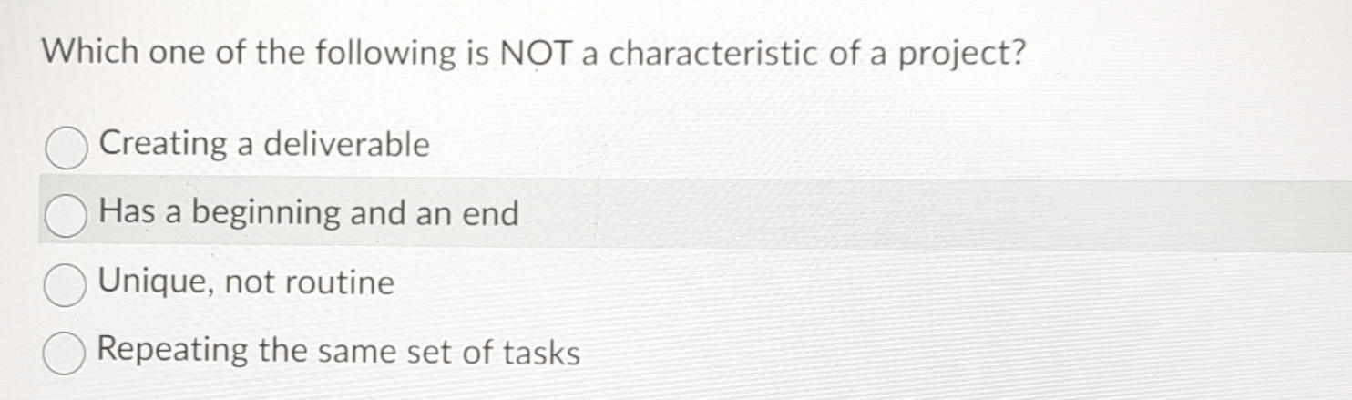 Solved Which one of the following is NOT a characteristic of | Chegg.com