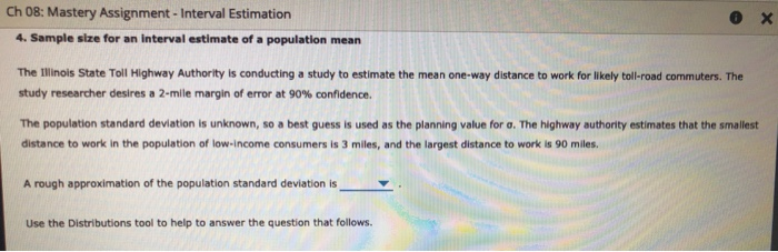 Solved Ch 08 Mastery Assignment Interval Estimation 4 Chegg