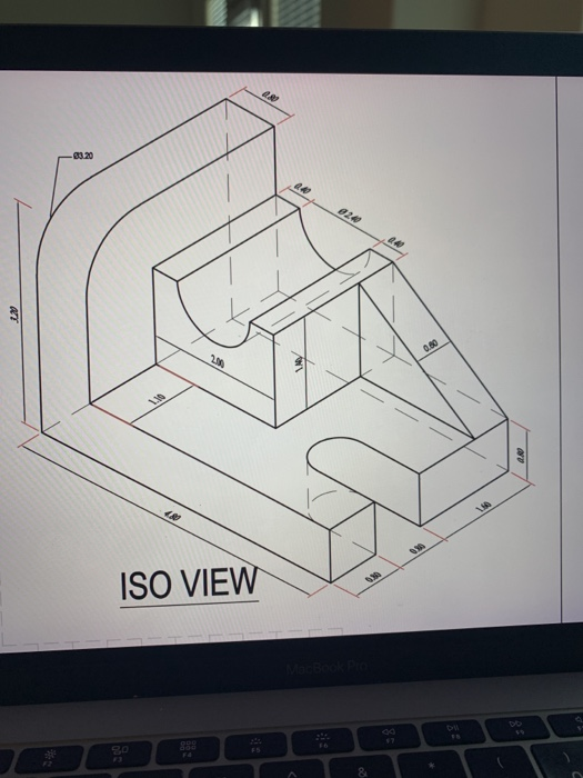Iso View Reference Solved -83.20 A2 0.50 23 AN ISO VIEW 04.00 2.00 -T + 20 2. | Chegg.com