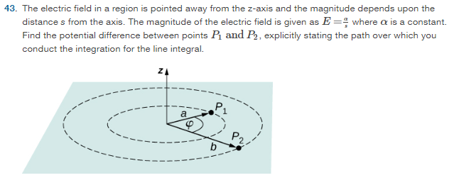 Solved The electric field in a region is pointed away from | Chegg.com