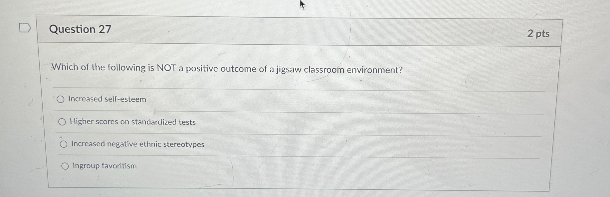 Solved Which of the following is not a positive outcome of a | Chegg.com