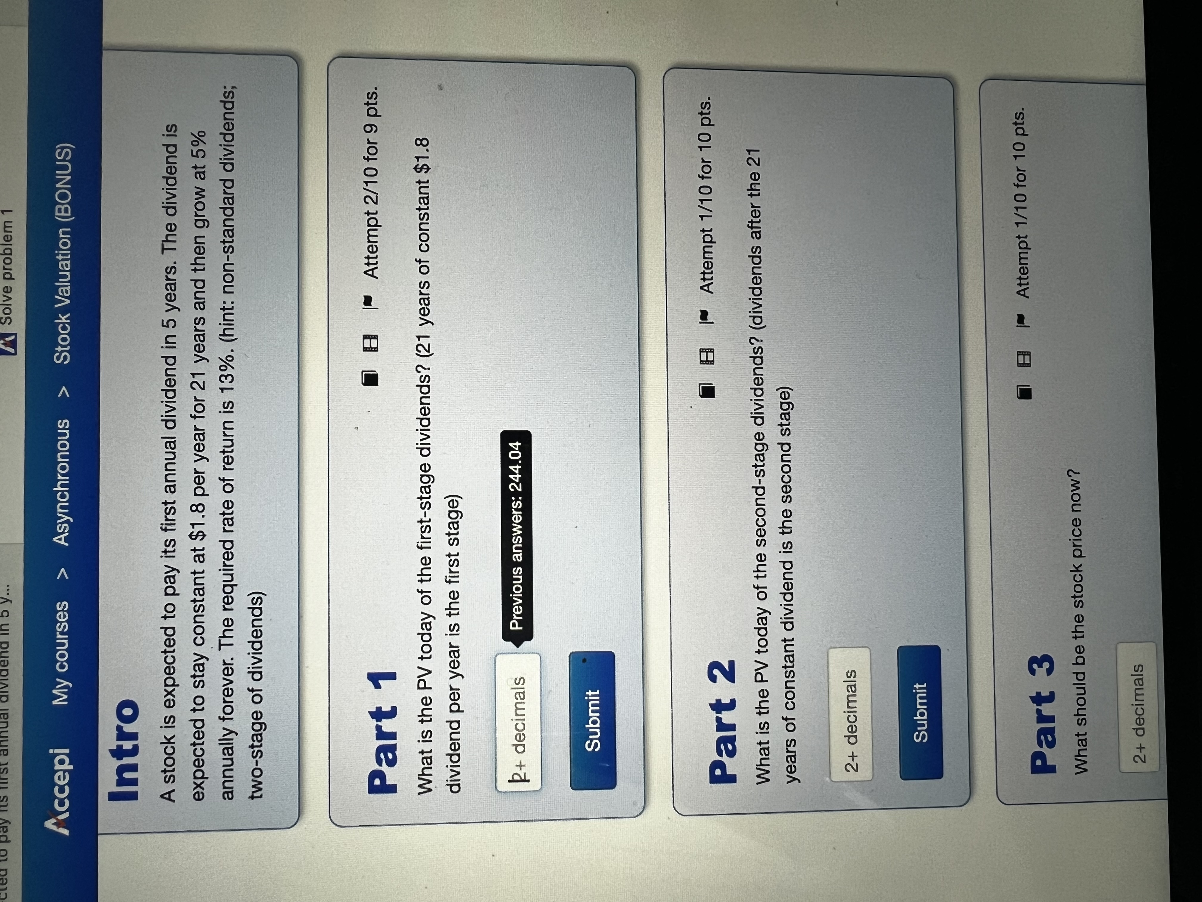Solved by an EXPERT Please answer all three parts, showing work isn't ...