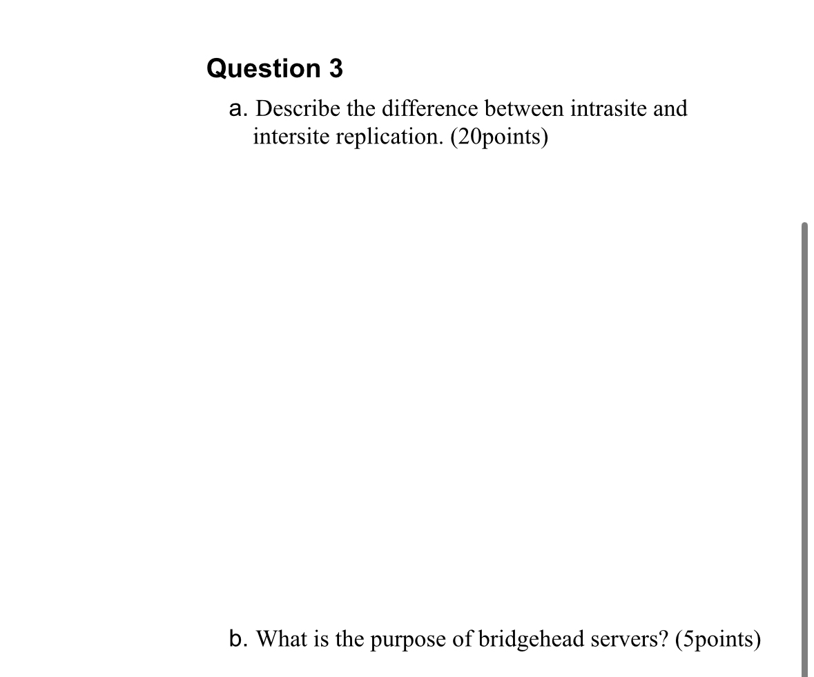 Solved Question 3a. ﻿Describe the difference between | Chegg.com