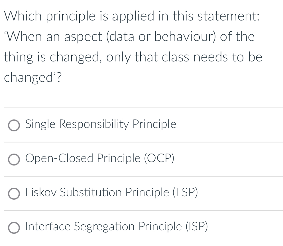 Solved Which principle is applied in this statement: When an | Chegg.com