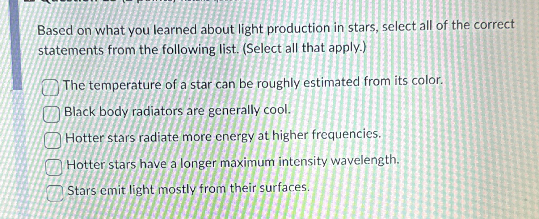 Solved Based on what you learned about light production in | Chegg.com