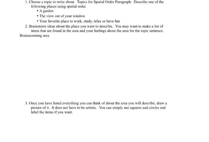 1. Choose to the Topic Spatial Goder reagrup: | Chegg.com