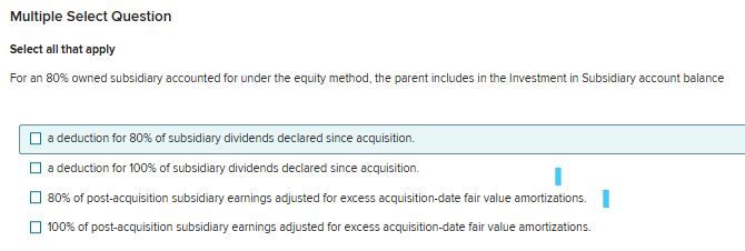 Solved Multiple Select QuestionSelect all that applyFor an | Chegg.com