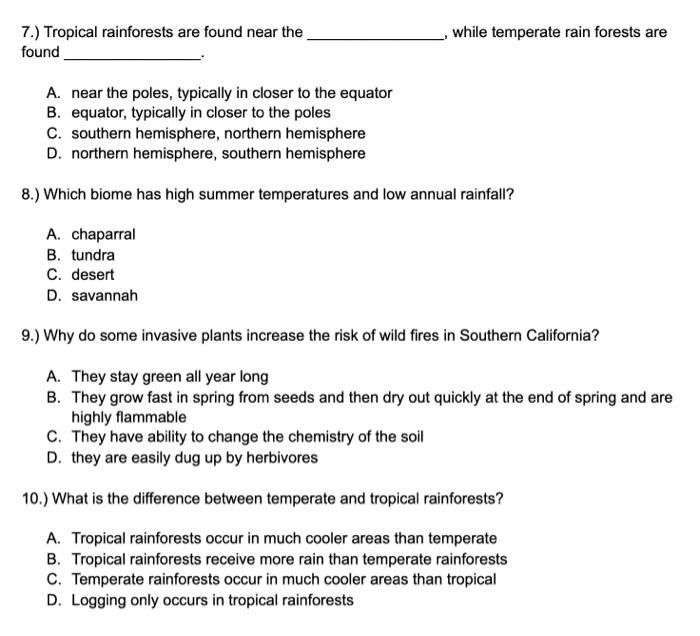 Solved 1.) Which Of The Following Best Describes The | Chegg.com