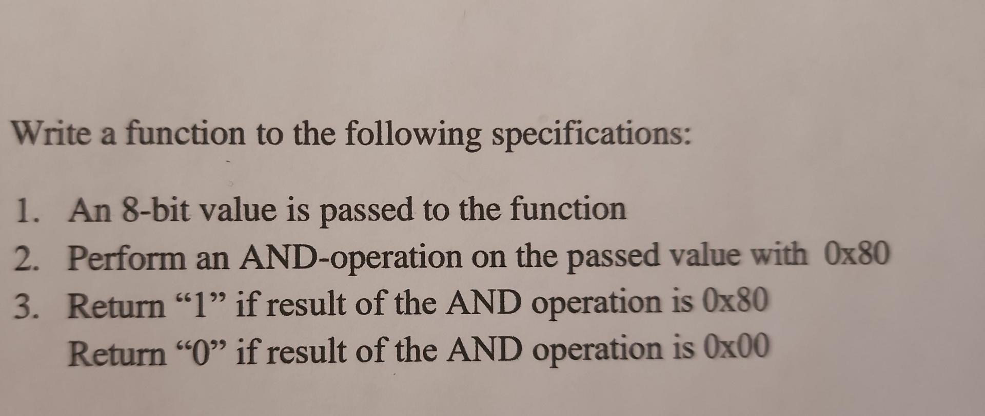 Solved Write a function to the following specifications: a | Chegg.com