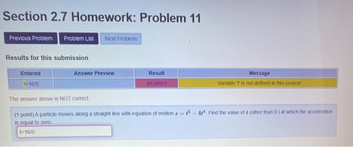Solved Section 2.7 Homework: Problem 11 Previous Problem | Chegg.com