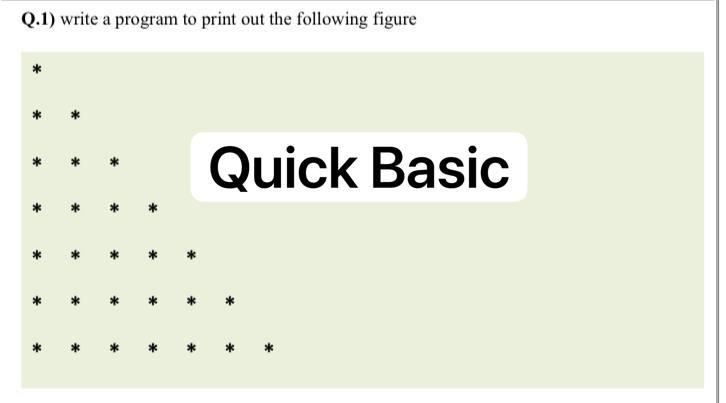 Solved Q.1) write a program to print out the following | Chegg.com