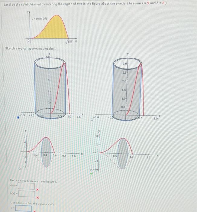 Solved Let S be the solid obtained by rotating the | Chegg.com