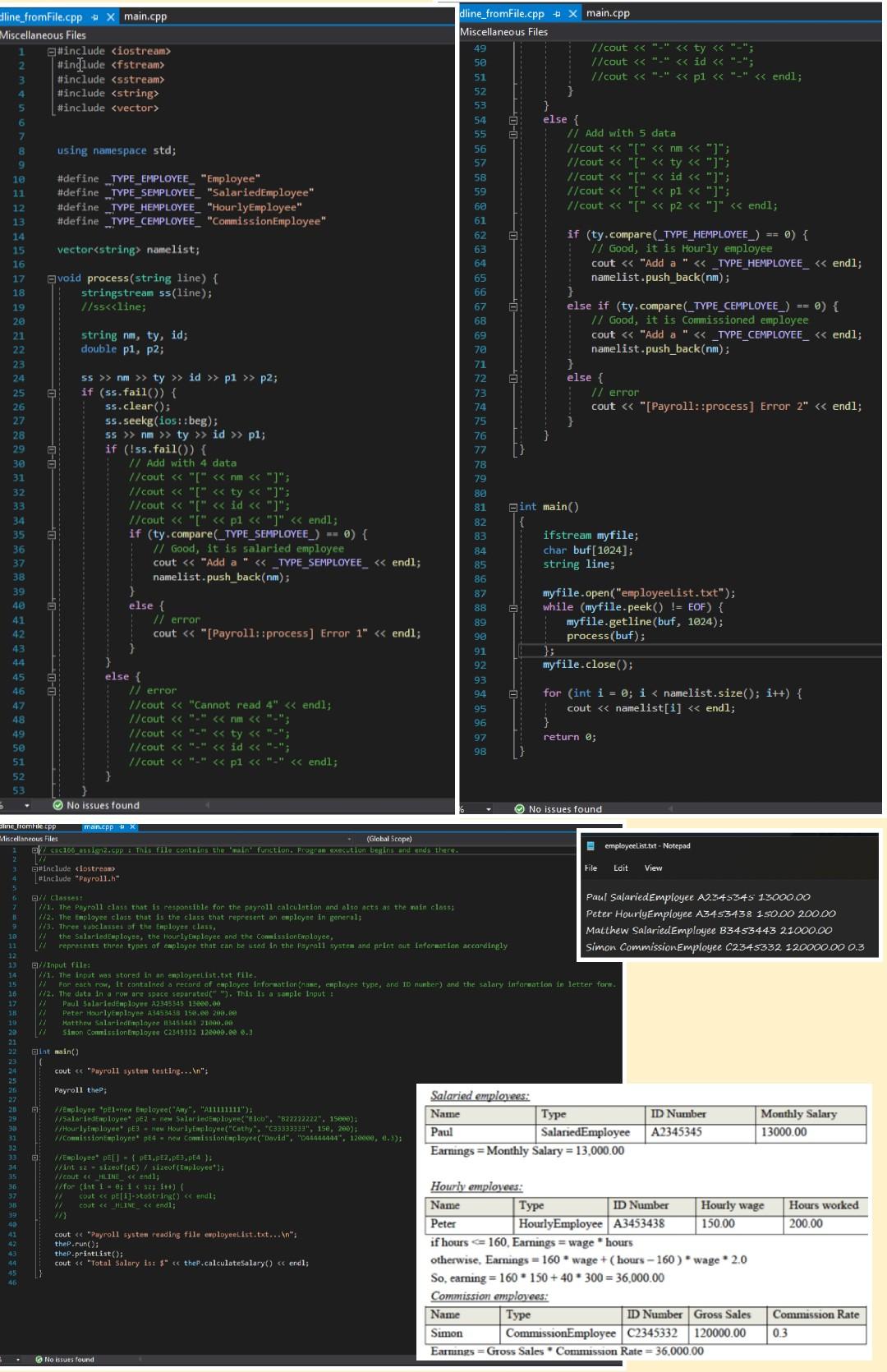 Solved Please implement the employee classes below • The | Chegg.com
