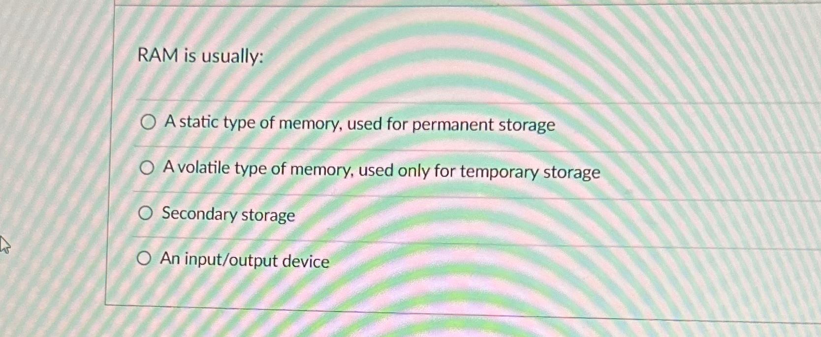 Ram is a hot sale permanent memory