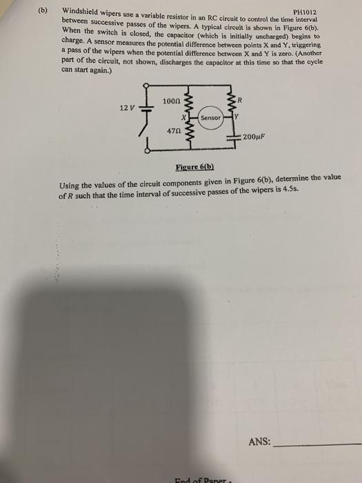 Solved /10 The circuit as shown in Figure 6(a) has been | Chegg.com
