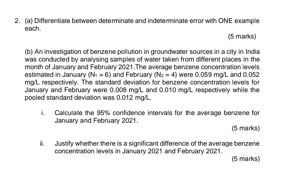 Solved 2. (a) Differentiate between determinate and | Chegg.com