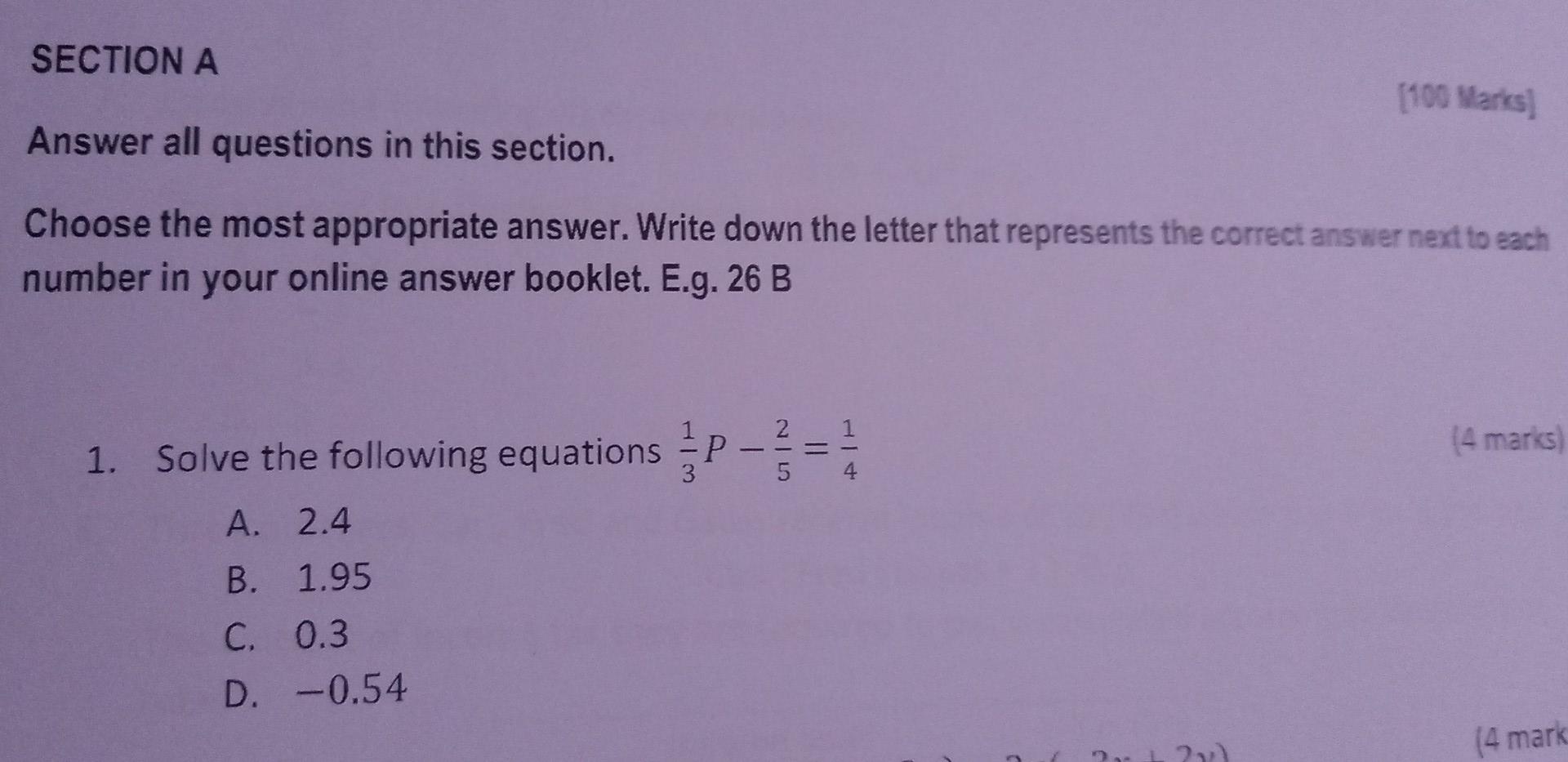 Solved Answer all questions in this section. Choose the most | Chegg.com