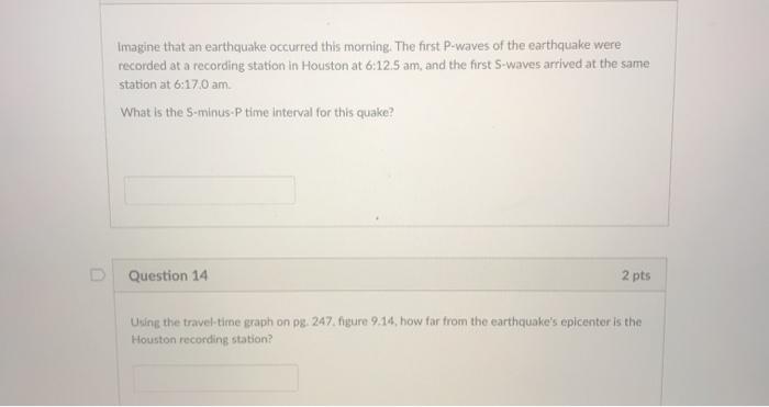 Solved On the travel time graph, why is the S-wave curve | Chegg.com