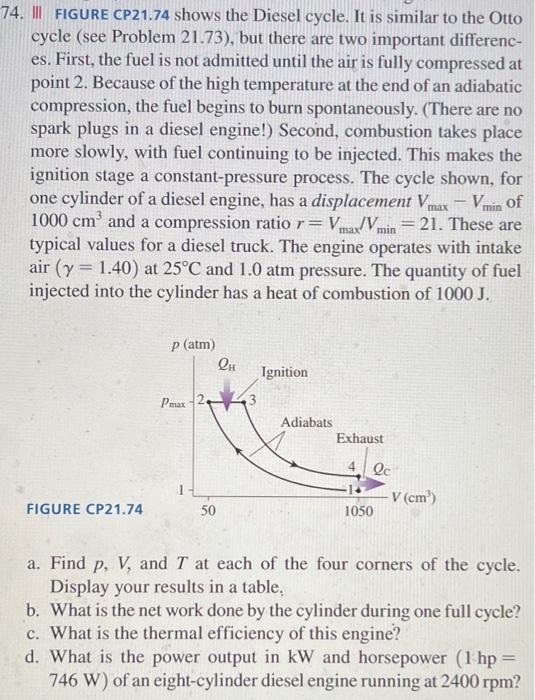 Solved 21- The following is an C.I engine a) diesel engine