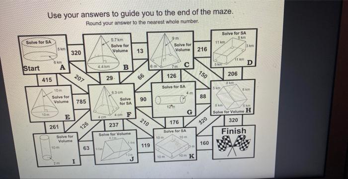 Solved Use your answers to guide you to the end of the maze. | Chegg.com