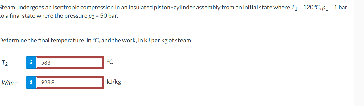 Solved Steam undergoes an isentropic compression in an | Chegg.com