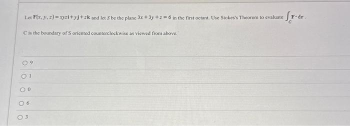 Solved Let F(x,y,z)=x0zi+yj+zk And Let S Be The Plane | Chegg.com